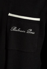 Logo Embroidered Wool Knit Sweater