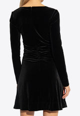 Velour Velvet Jersey Mini Dress