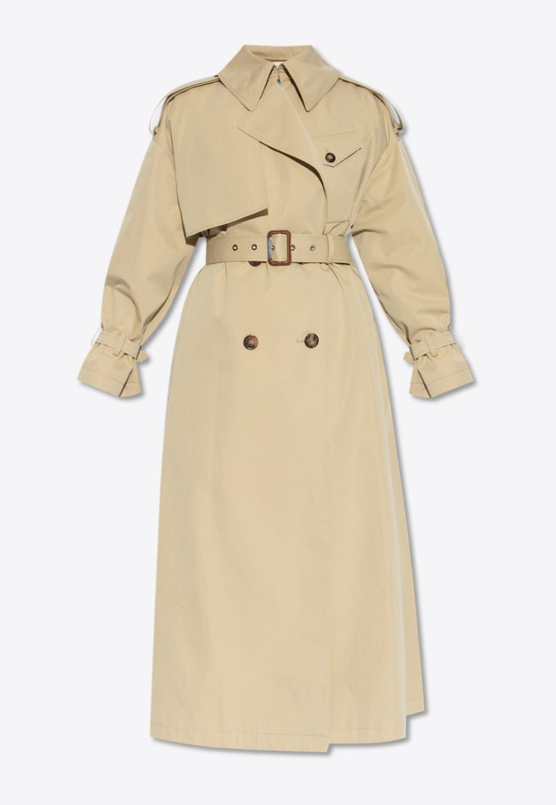 Military Double-Breasted Trench Coat