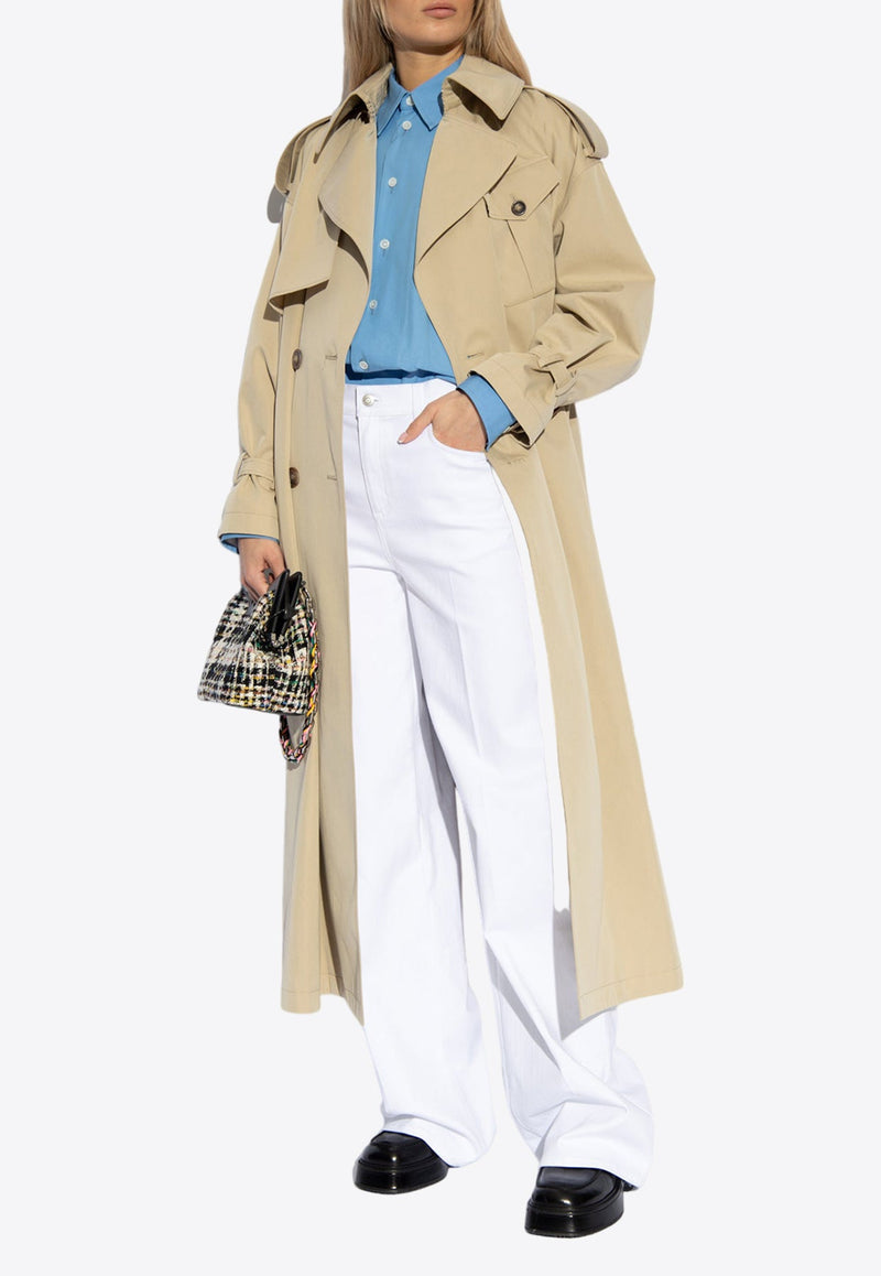 Military Double-Breasted Trench Coat