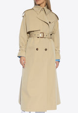 Military Double-Breasted Trench Coat