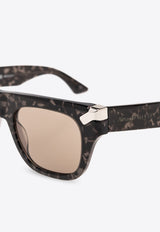 Punk Rivet Square-Framed Sunglasses
