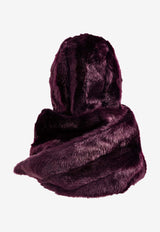 Faux Fur Hooded Scarf