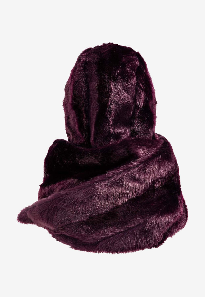 Faux Fur Hooded Scarf