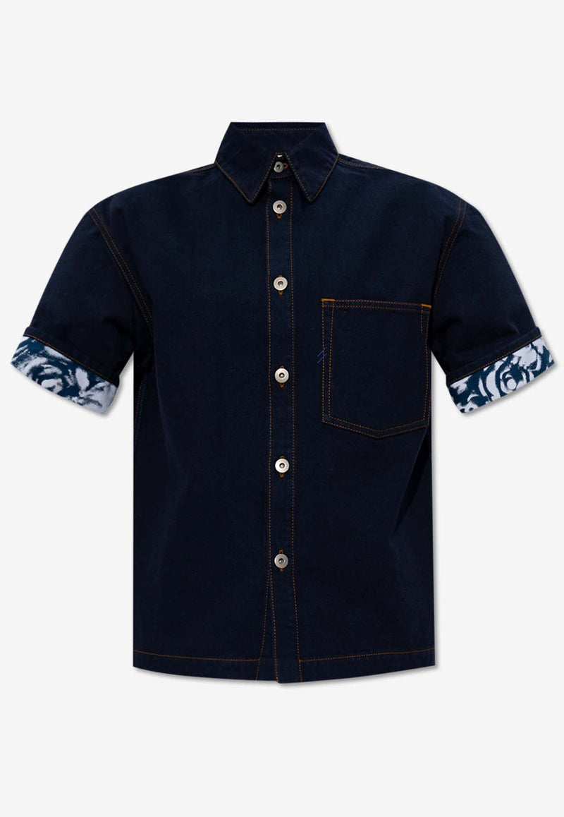 Logo Patch Denim Shirt