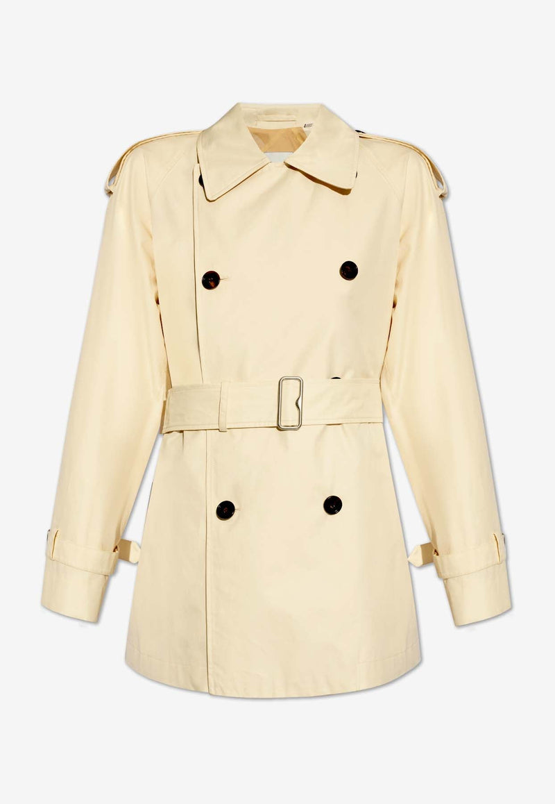 Double-Breasted Short Trench Coat