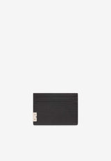 B Cut Grained Leather Cardholder