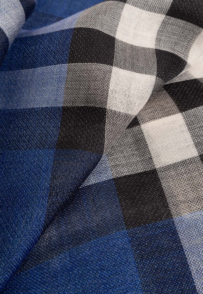 Checked Wool Scarf
