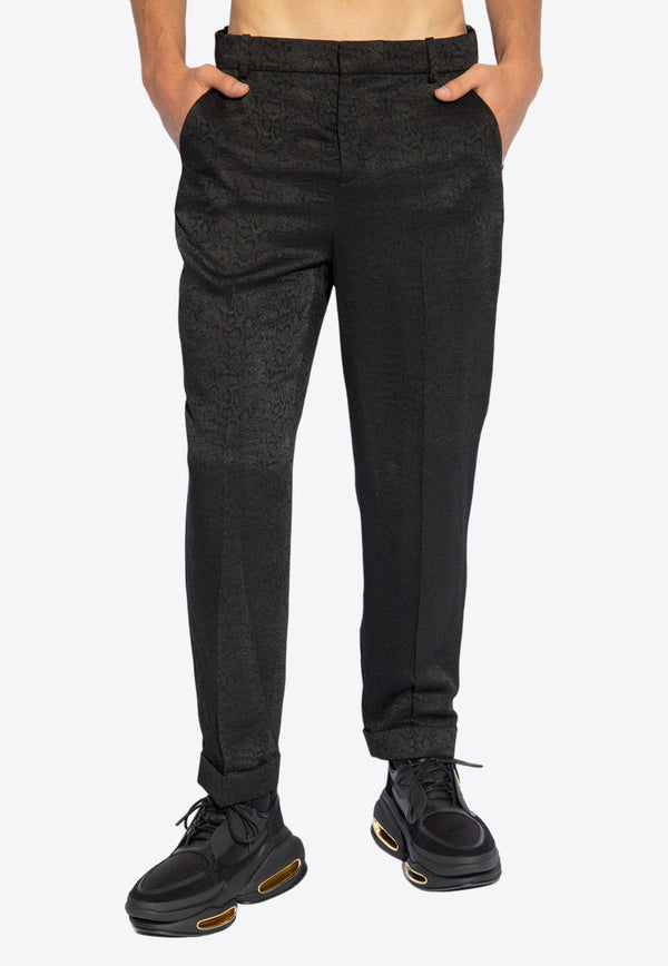 Jacquard Snakeskin Slim Pants