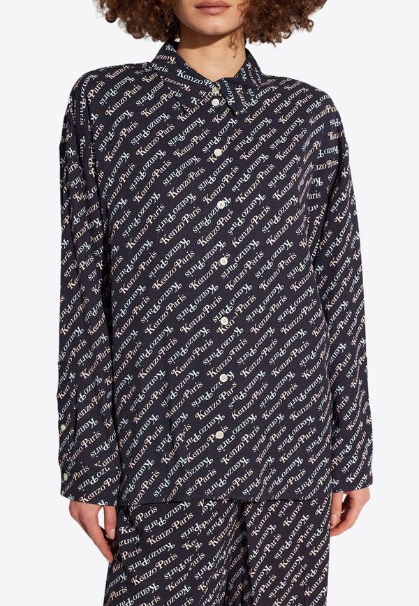 Verdy Monogram Print Long-Sleeved Shirt