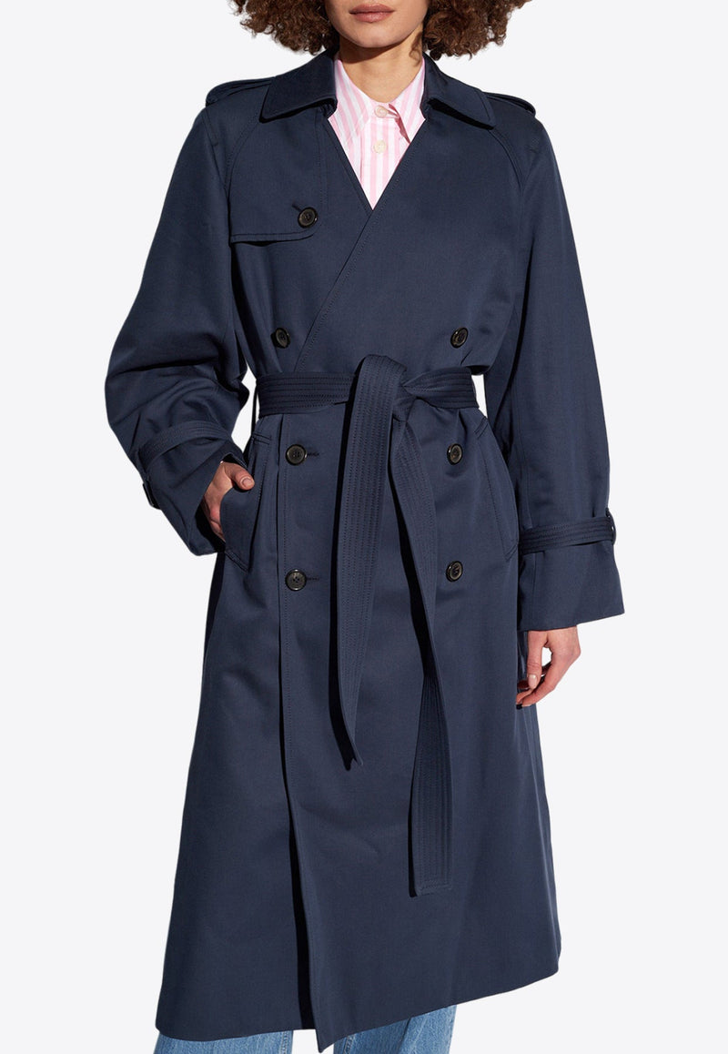 Double-Breasted Kimono Trench Coat