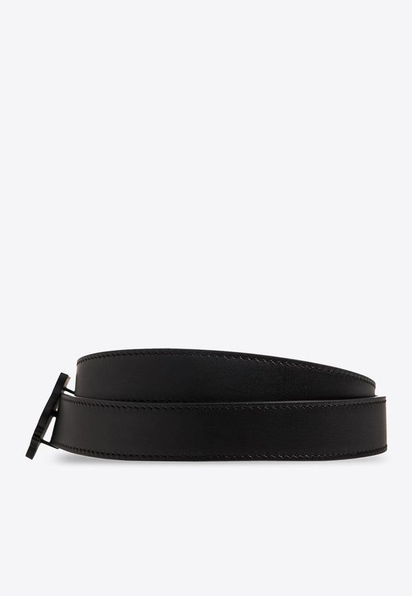 Reversible Leather Buckled Belt