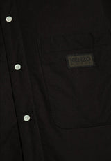 Logo Patch Padded Shirt Jacket