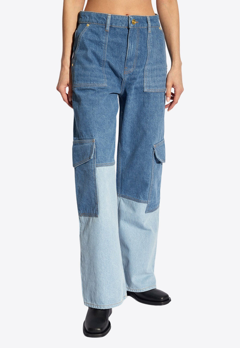 Paneled Cargo Jeans