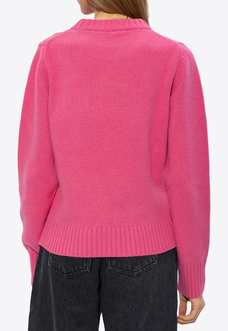 Intarsia Knit Mock-Neck Sweater