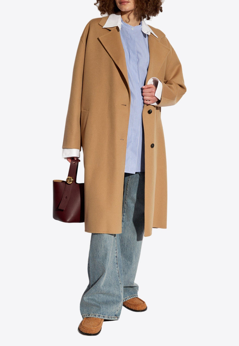 Single-Breasted Wool Coat