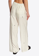 X Suna Fujita Striped Drawstring Pants