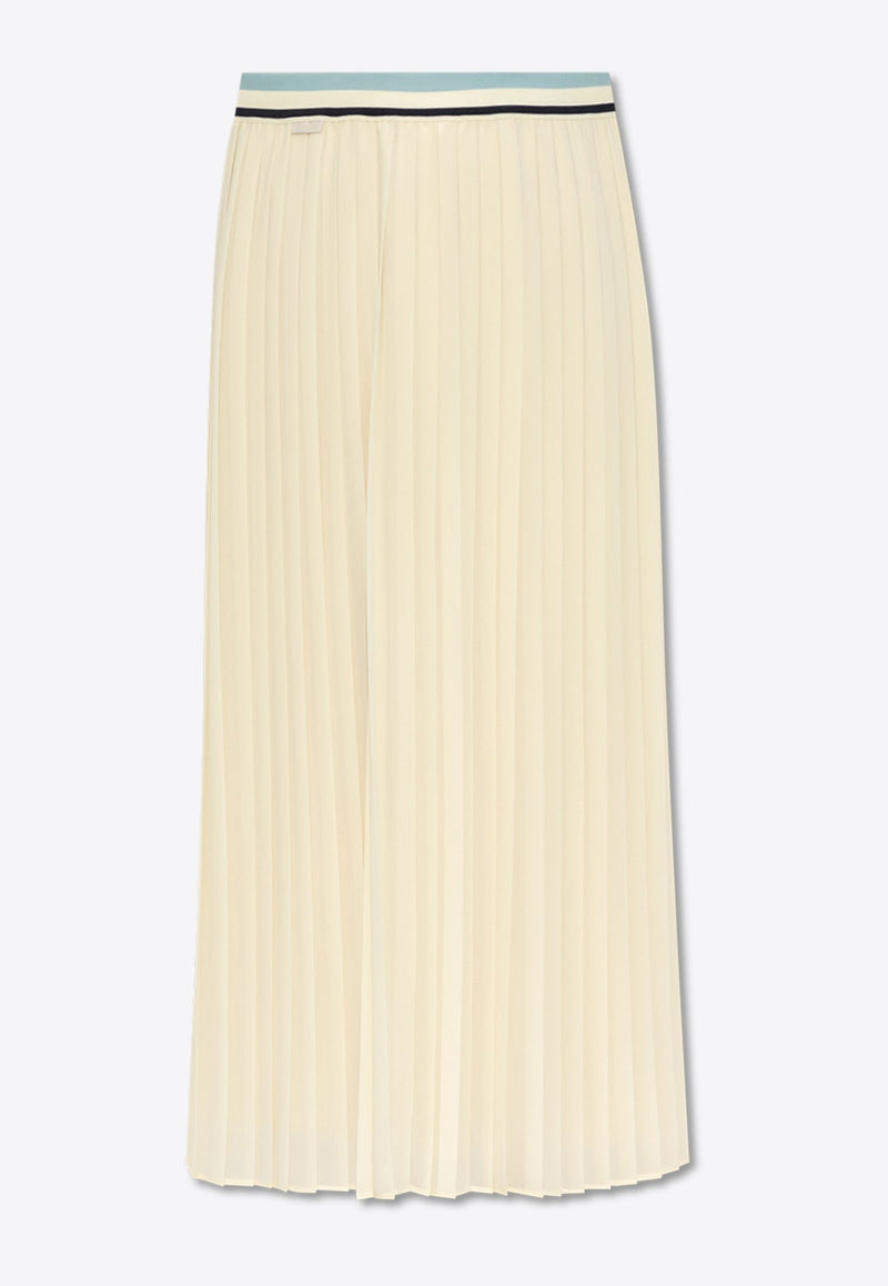 Georgette Pleated Midi Skirt