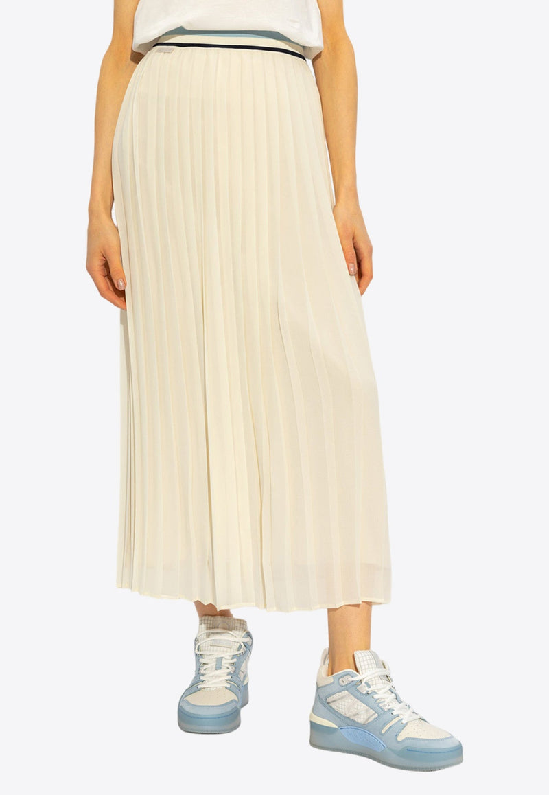 Georgette Pleated Midi Skirt