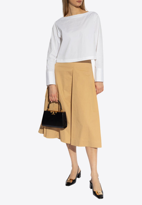 Pleated Midi Skirt