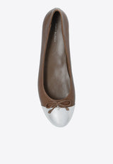 Cap-Toe Leather Ballet Flats