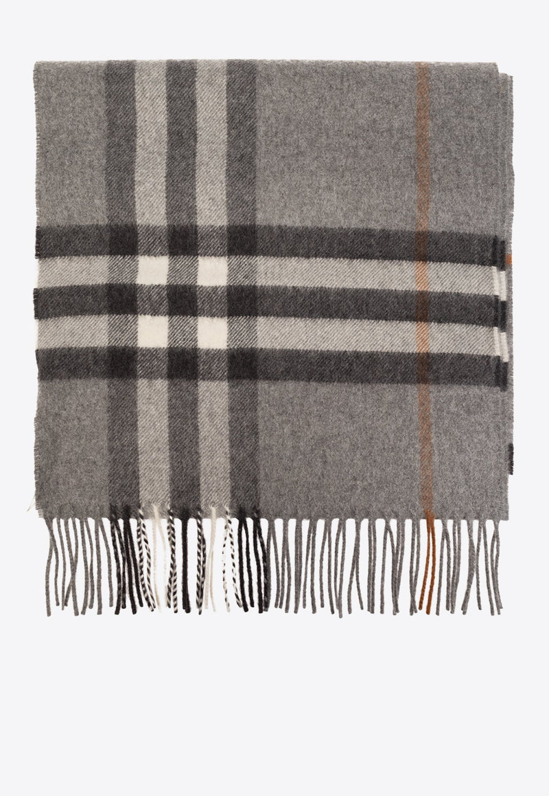 Check Pattern Cashmere Scarf