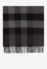 Check Pattern Cashmere Scarf