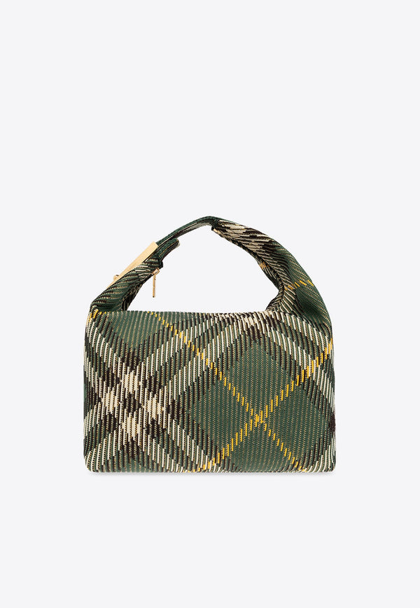 Medium Peg  Signature Check Shoulder Bag