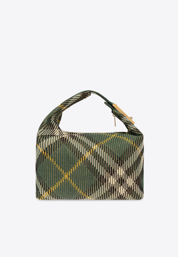 Medium Peg  Signature Check Shoulder Bag