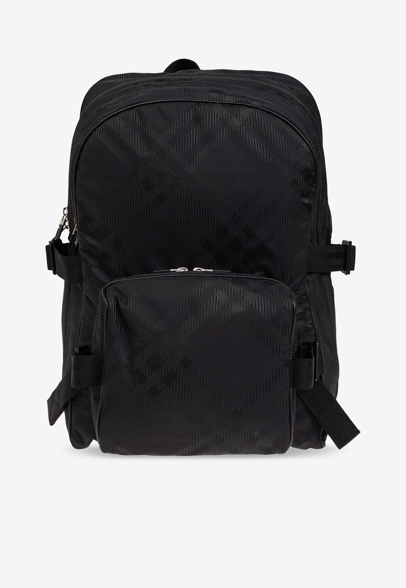 Jacquard Check Nylon Backpack