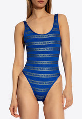 Logo Stripes One-Piece Swimsuit