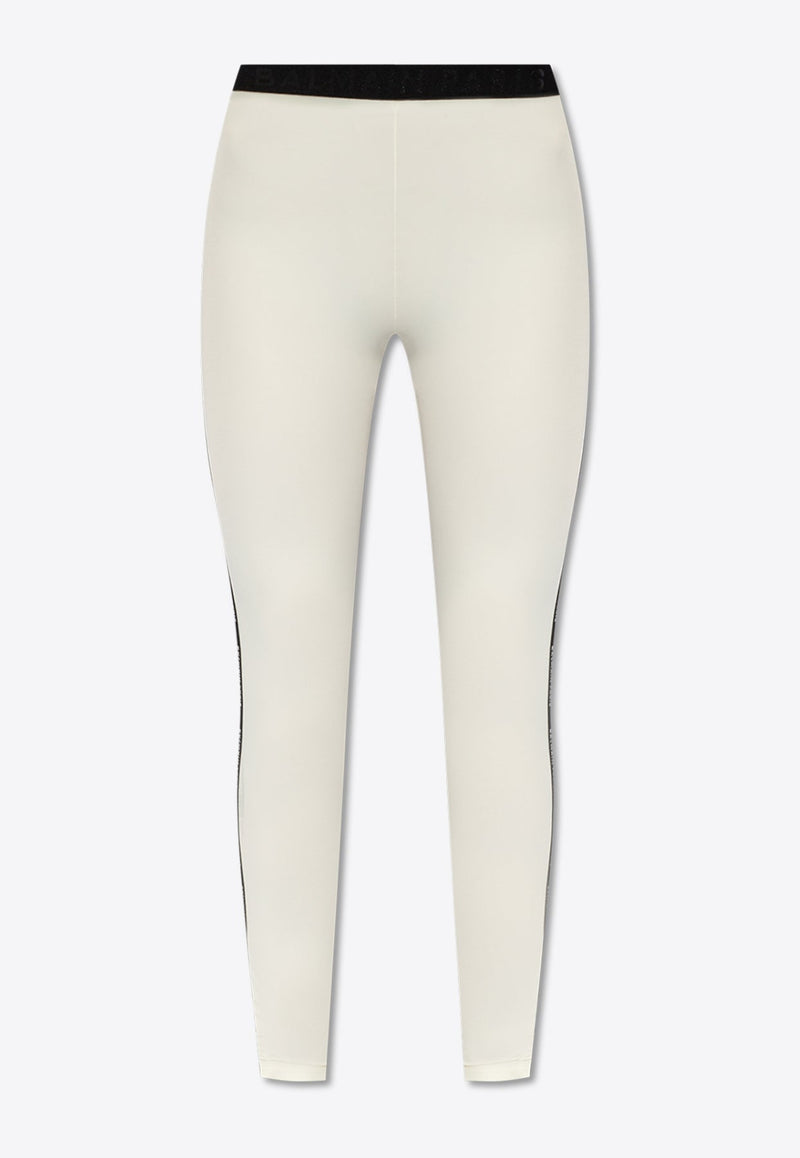 Logo Waistband Stretch Leggings