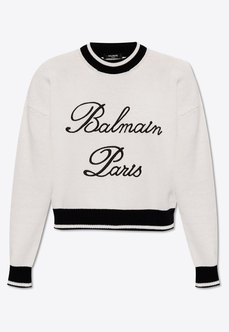 Logo Embroidered Crewneck Sweater