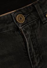 Vintage-Wash Flared Jeans