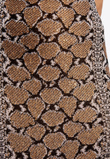Lurex Knit Snakeskin Maxi Dress