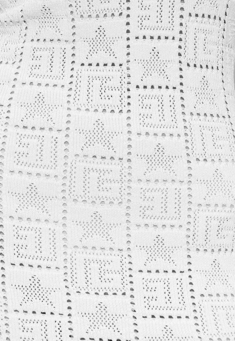 Monogram Knit Halterneck Midi Dress