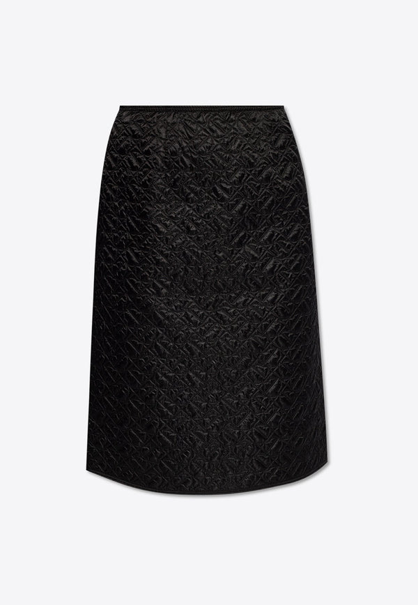 Quilted Midi Pencil Skirt