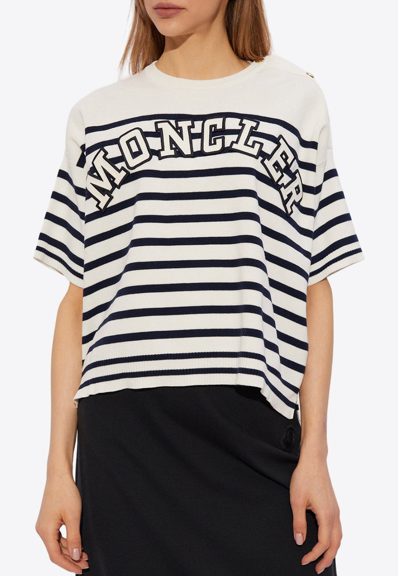 Logo Patch Stripe T-shirt