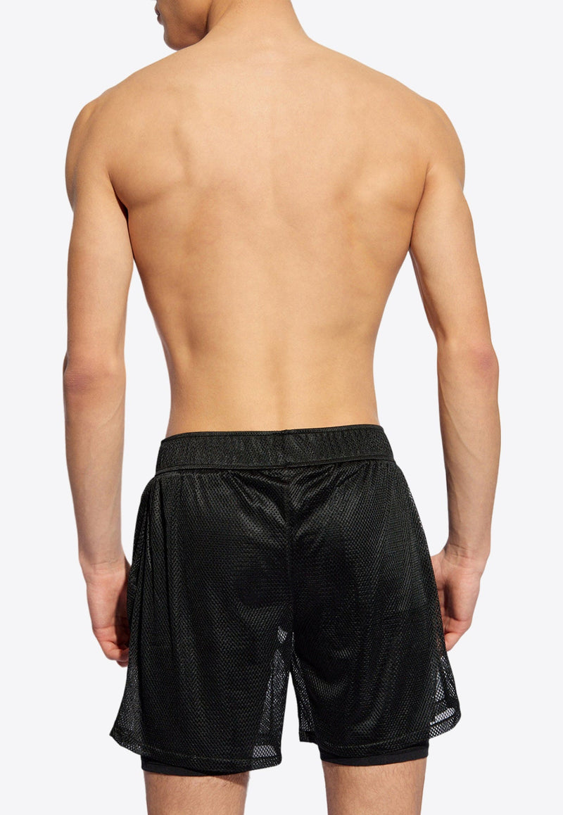 Layered Perforated Swim Shorts