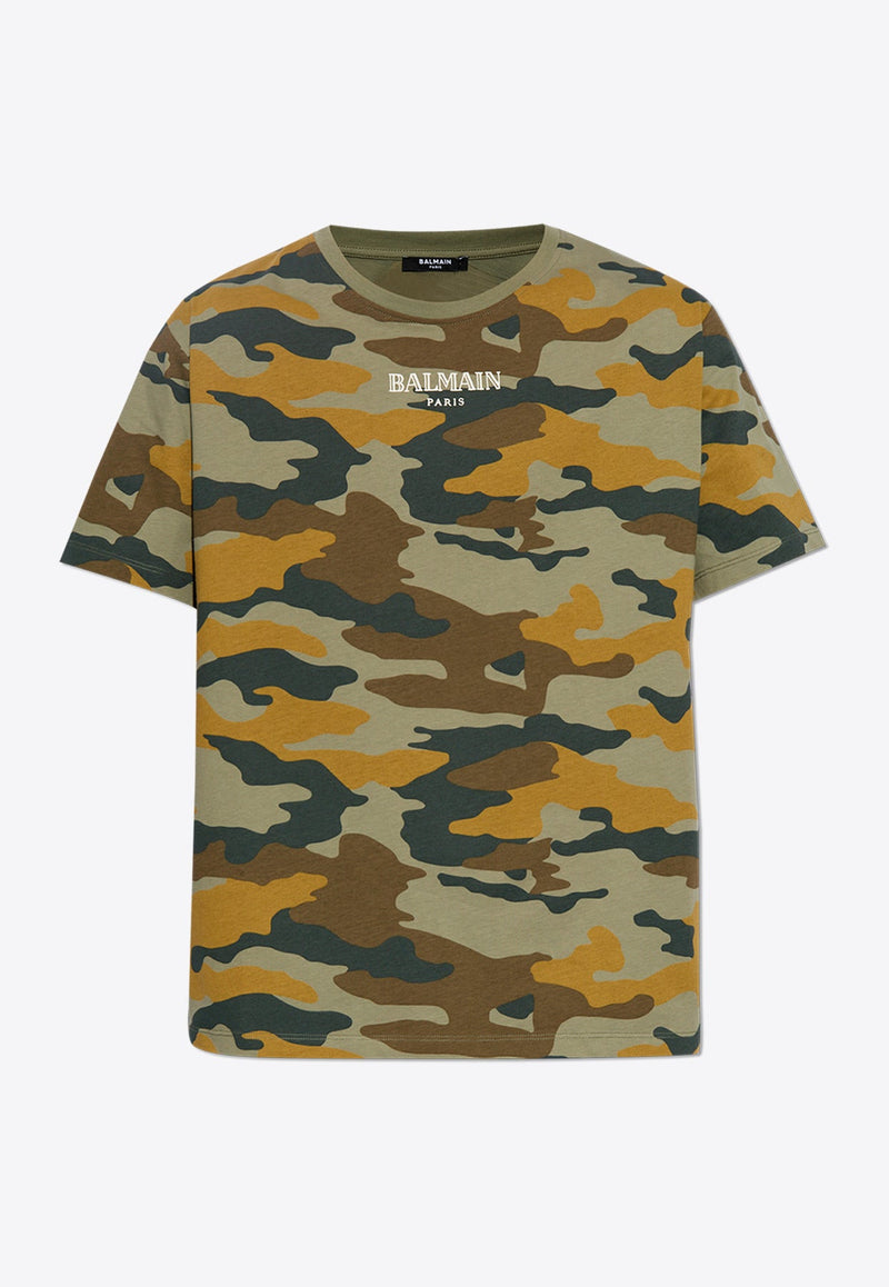 Camouflage Print Short-Sleeved T-shirt