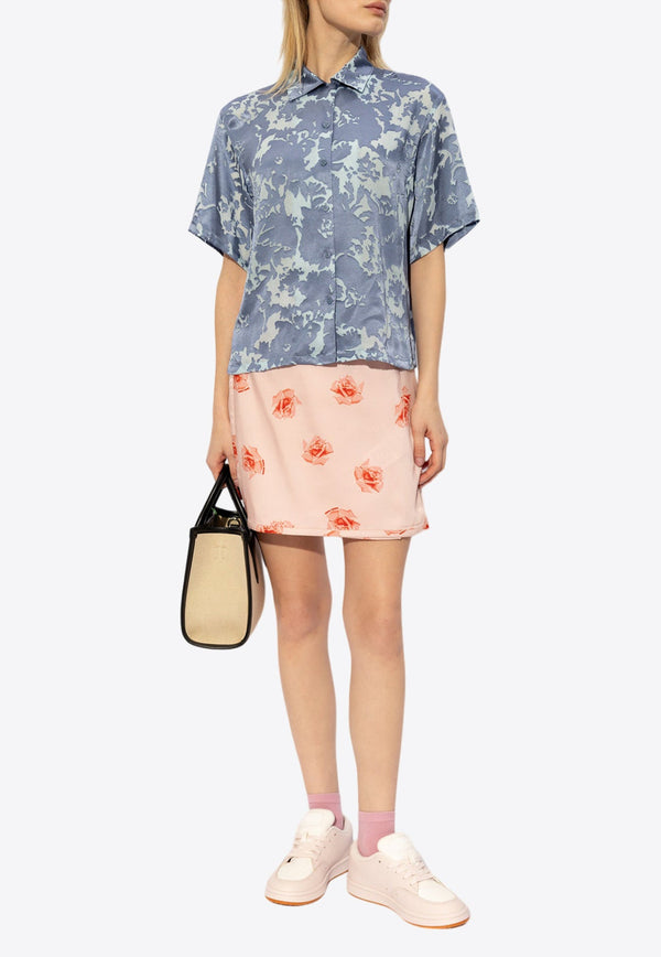 Floral Print Short-Sleeved Shirt