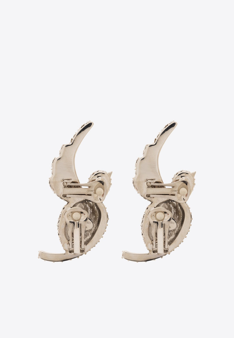 Swallow Rhinestone-Embellished Earrings
