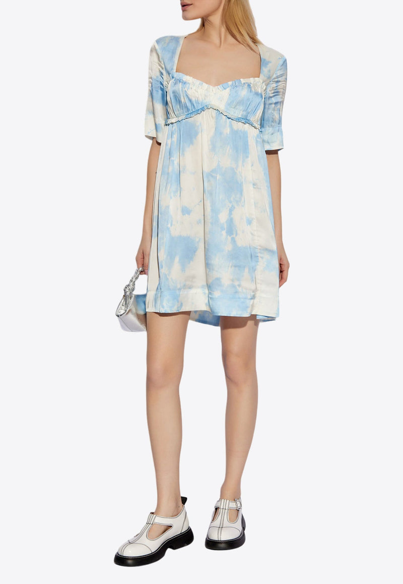 Cloud Print Mini Dress