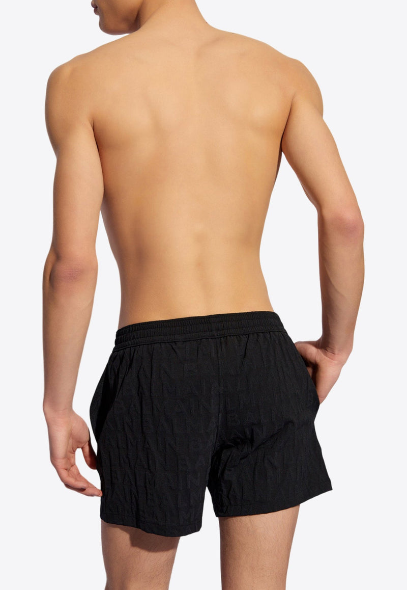 Logo Embossed Swim Shorts