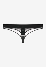 Logo Waistband Lace Thong