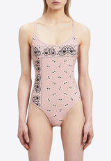 Paisley Print One-Piece Swimsuits