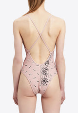 Paisley Print One-Piece Swimsuits