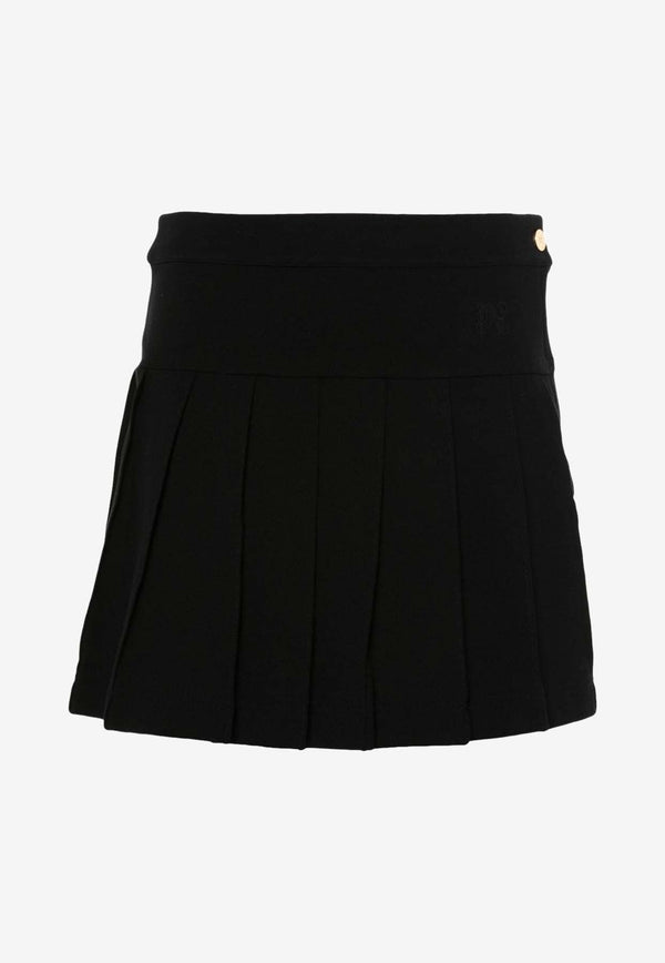 Monogram Pleated Mini Skirt