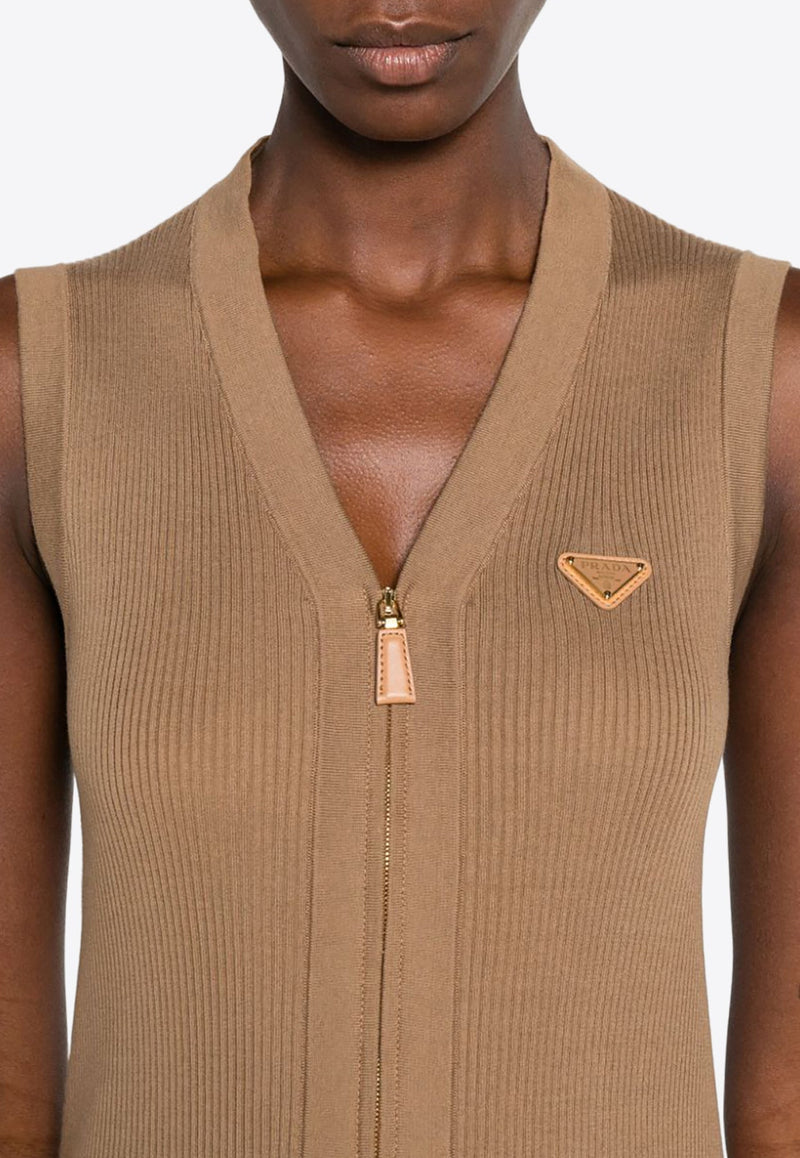 Triangle Logo V-neck Sweater Vest