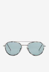 Oval-Frame Sunglasses